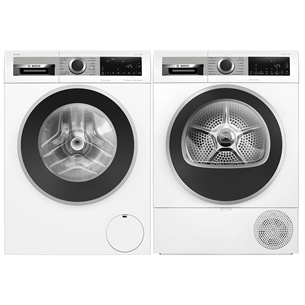 Bosch, 9 kg + 8 kg - Veļas mazgājamā mašīna + veļas žāvētājs WGG244FTSN+WQG233CBS