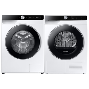 Samsung, 9 kg + 9 kg - Washing machine + Clothes Dryer WW90DG6U85LK+DV90T6