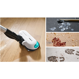 Bosch Unlimited 7 ProHygienic Aqua, 2in1, melna/balta - Bezvadu putekļu sūcējs