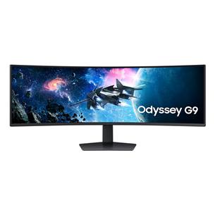 Samsung Odyssey G9, 49'', DQHD, LED VA, 240 Гц, изогнутый, черный - Монитор LS49CG954EUXEN