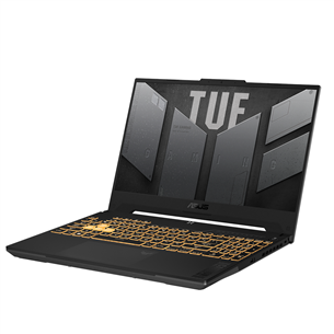 Asus TUF Gaming F15, 15.6'', FHD, IPS, i7, 16 GB, 512 GB, RTX 4070, pelēka - Portatīvais dators