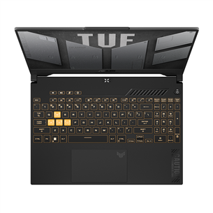 Asus TUF Gaming F15, 15.6'', FHD, IPS, i7, 16 GB, 512 GB, RTX 4070, pelēka - Portatīvais dators