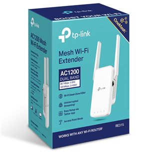 TP-Link RE315, AC1200, белый - Усилитель WiFi-сигнала