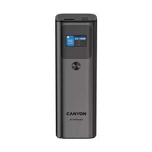 Canyon PB-2010, 27 000 mAh, USB-A, USB-C, melna - Portatīvais barošanas avots CNE-CPB2010DG