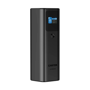 Canyon PB-2010, 27 000 mAh, USB-A, USB-C, melna - Portatīvais barošanas avots