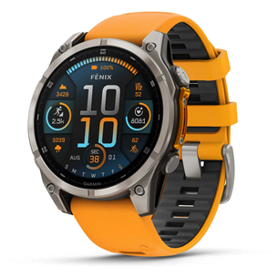 Garmin Fenix 8 Sapphire, 47 мм, серый/оранжевый - Спортивные часы