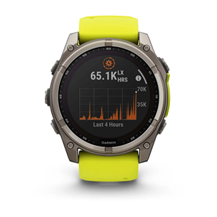 Garmin Fenix 8 Sapphire Solar, 51 mm, titāna/dzeltena - Viedpulkstenis