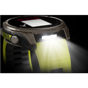 Garmin Fenix 8 Sapphire Solar, 51 mm, titāna/dzeltena - Viedpulkstenis