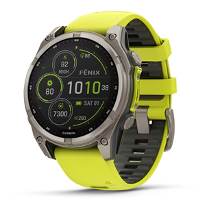 Garmin Fenix 8 Sapphire Solar, 47 мм, серый/желтый - Спортивные часы 010-02906-21