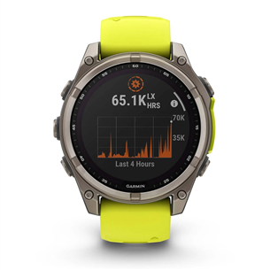 Garmin Fenix 8 Sapphire Solar, 47 мм, серый/желтый - Спортивные часы