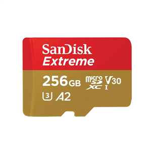 SanDisk Extreme microSDXC UHS-I CARD, 256 GB - Atmiņas karte SDSQXAV-256G-GN6MA