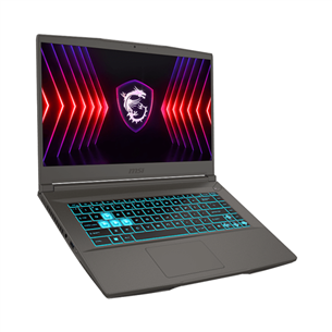 MSI Thin 15, 15,6'', FHD, 144 Hz, i7, 16 GB, 512 GB, RTX 3050, tumši pelēka - Portatīvais dators