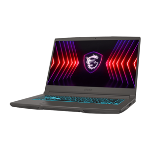 MSI Thin 15, 15,6'', FHD, 144 Hz, i7, 16 GB, 512 GB, RTX 3050, tumši pelēka - Portatīvais dators