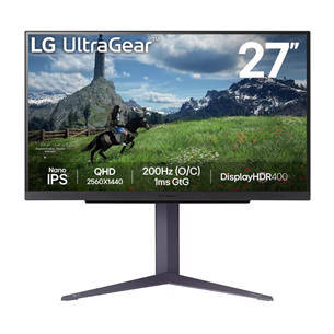 LG UltraGear 27GS85Q, 27'', Nano IPS, QHD, 180 Hz, melna - Monitors 27GS85Q-B