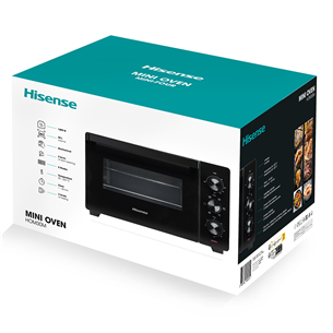 Hisense, 30 L, 1600 W, melna - Mini krāsniņa