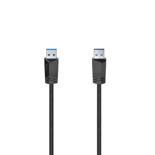 Hama USB-A cable, 5 Gbit/s, 1,5 m, melna - Vads 00200624