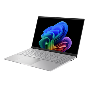 Asus Vivobook S 15 OLED, 15,6'', 120 Hz, OLED, 3K, X Elite, 32 GB, 1 TB, Copilot+, sudraba - Portatīvais dators