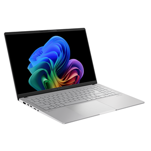 Asus Vivobook S 15 OLED, 15,6'', 120 Hz, OLED, 3K, X Elite, 32 GB, 1 TB, Copilot+, sudraba - Portatīvais dators