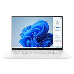 Asus Zenbook S 16 OLED, 16'', 3K, 120 Hz, OLED, Ryzen AI 9, 24 GB, 1 TB, balta - Portatīvais dators