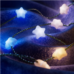 Twinkly Candies Stars, RGB, 100 LED, USB-C, 6 m, caurspīdīgs vads - Viedā gaismas virtene