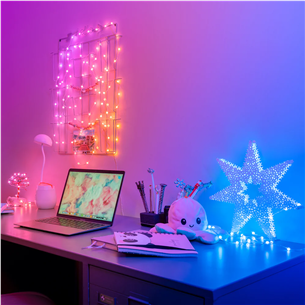 Twinkly Candies Pearls, RGB, 200 LED, USB-C, 12 m, green wire - Smart Lights