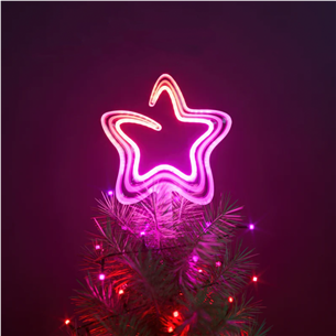 Twinkly Tree Topper, RGB, 76 LED, USB-C, white - Smart Christmas tree topper