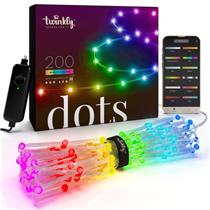 Twinkly Dots, 200 LED, IP20, 10 m, transparent - Smart Lights