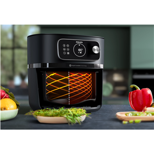 Philips Airfryer Combi XXL Connected, 8.3 L, 2200 W, melna - Karstā gaisa friteris