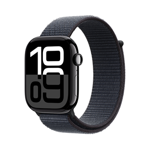 Apple Watch Series 10 GPS, 46 mm, sport loop, melna alumīnija / melna - Viedpulkstenis