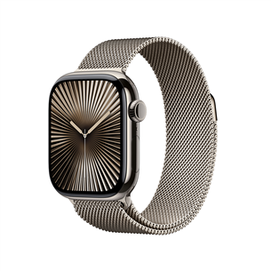 Apple Watch Series 10 GPS + Cellular, 42 mm, Milanese loop, titāna / nerūsējošā tērauda - Viedpulkstenis MWXF3ET/A