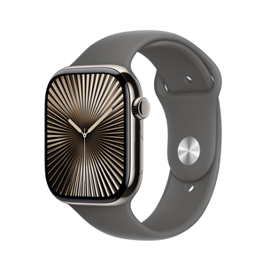 Apple Watch Series 10 GPS + Cellular, 46 mm, sport band, M/L, titāna / pelēka - Viedpulkstenis