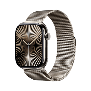 Apple Watch Series 10 GPS + Cellular, 46 mm, Milanese loop, M/L, titāna / nerūsējošā tērauda - Viedpulkstenis