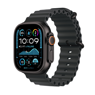 Apple Watch Ultra 2, 49 mm, ocean band, melna titāna / melna - Viedpulkstenis