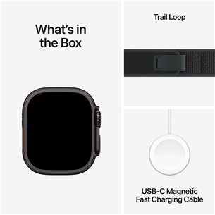 Apple Watch Ultra 2, 49 mm, Trail Loop, S/M, melna titāna / melna - Viedpulkstenis