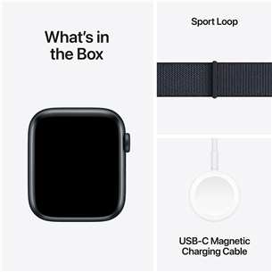 Apple Watch SE, 40 mm, GPS, sport loop, midnight aluminium / ink - Smart watch