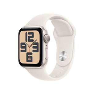 Apple Watch SE, 40 mm, GPS, sport band, M/L, bēša alumīnija / bēša - Viedpulkstenis