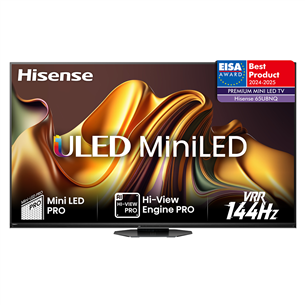 Hisense U8NQ, 65'', 4K UHD, Mini LED, black - TV