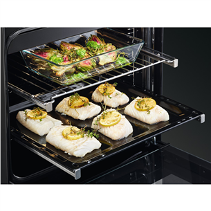 AEG 6000 Series SteamBake, 58 л, ширина 50 см, нерж. сталь - Индукционная плита с электрической духовкой