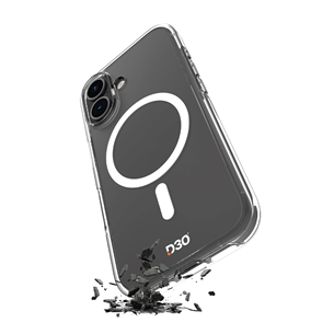 Puro Cover Impact Clear D3O® Bio for iPhone 16, caurspīdīga - Apvalks viedtālrunim PUIPC1661IMPCLD3OTR