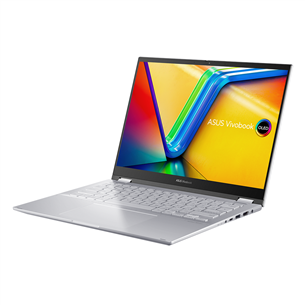 Asus Vivobook S 14 Flip OLED, 14'', 90 Hz, 2.8K, OLED, Ryzen 5, 16 GB, 1 TB, sudraba - Portatīvais dators