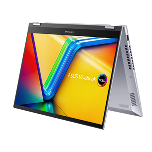 Asus Vivobook S 14 Flip OLED, 14'', 90 Hz, 2.8K, OLED, Ryzen 5, 16 GB, 1 TB, sudraba - Portatīvais dators