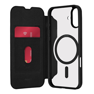 Puro BOOK MAG Booklet Case for iPhone 16, черный - Чехол PUIPC1661BKMAGBLK