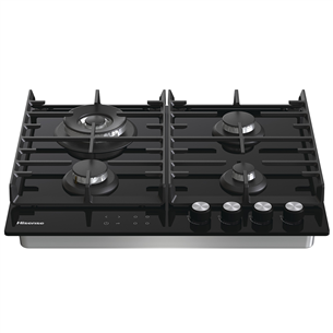 Hisense, width 60 cm, black - Built-in gas hob