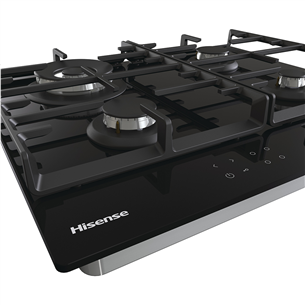 Hisense, width 60 cm, black - Built-in gas hob