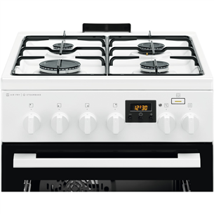 Electrolux 600 Series SteamBake, 58 L, white - Gas cooker with electric oven