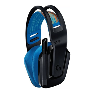 Logitech G535 LIGHTSPEED Wireless Gaming Headset, melna/zila - Bezvadu austiņas ar mikrofonu