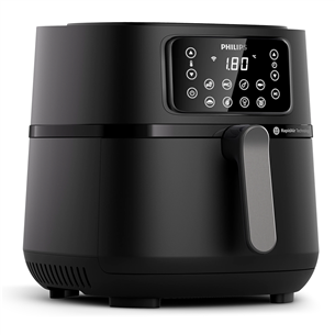 Philips Airfryer 5000 XXL Connected, 7.2 L, 2000 W, melna - Karstā gaisa friteris + 2 piederumi HD9285/96