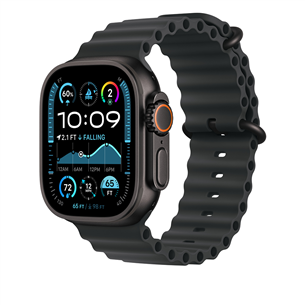 Apple Ocean Band, 49 мм, черный титан, черный - Ремешок для часов