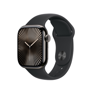 Apple 42mm Black Sport Band, S/M, melna - Siksniņa pulkstenim