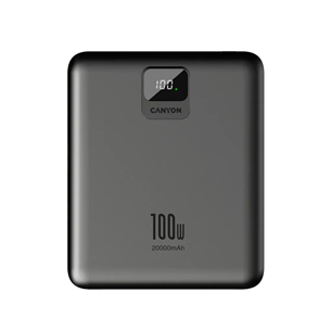 Canyon PB-2008, 100 W, 20000 mAh, melna - Portatīvais barošanas avots CNE-CPB2008DG